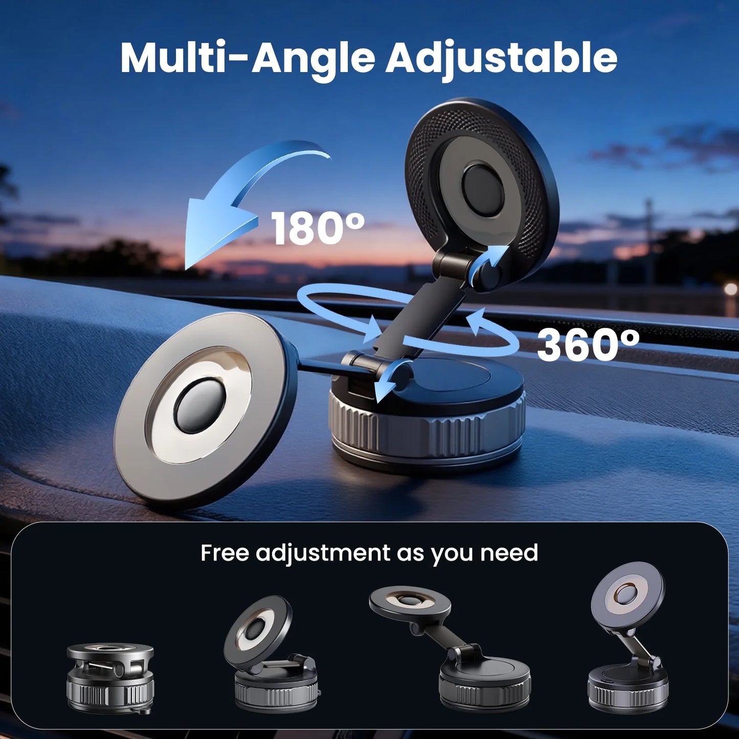 Phone Holders for Your Car - Mag-Safe Car Mount - 360° Adjustable Phone Mount for Your Car Compatible for Iphone 17 Pro Max 16 15 14 13 12 Air Plus, Car Essentials Accessories