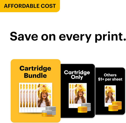 KODAK Mini 2 Retro 4PASS Portable Photo Printer (2.1X3.4 Inches) + 8 Sheets, Black
