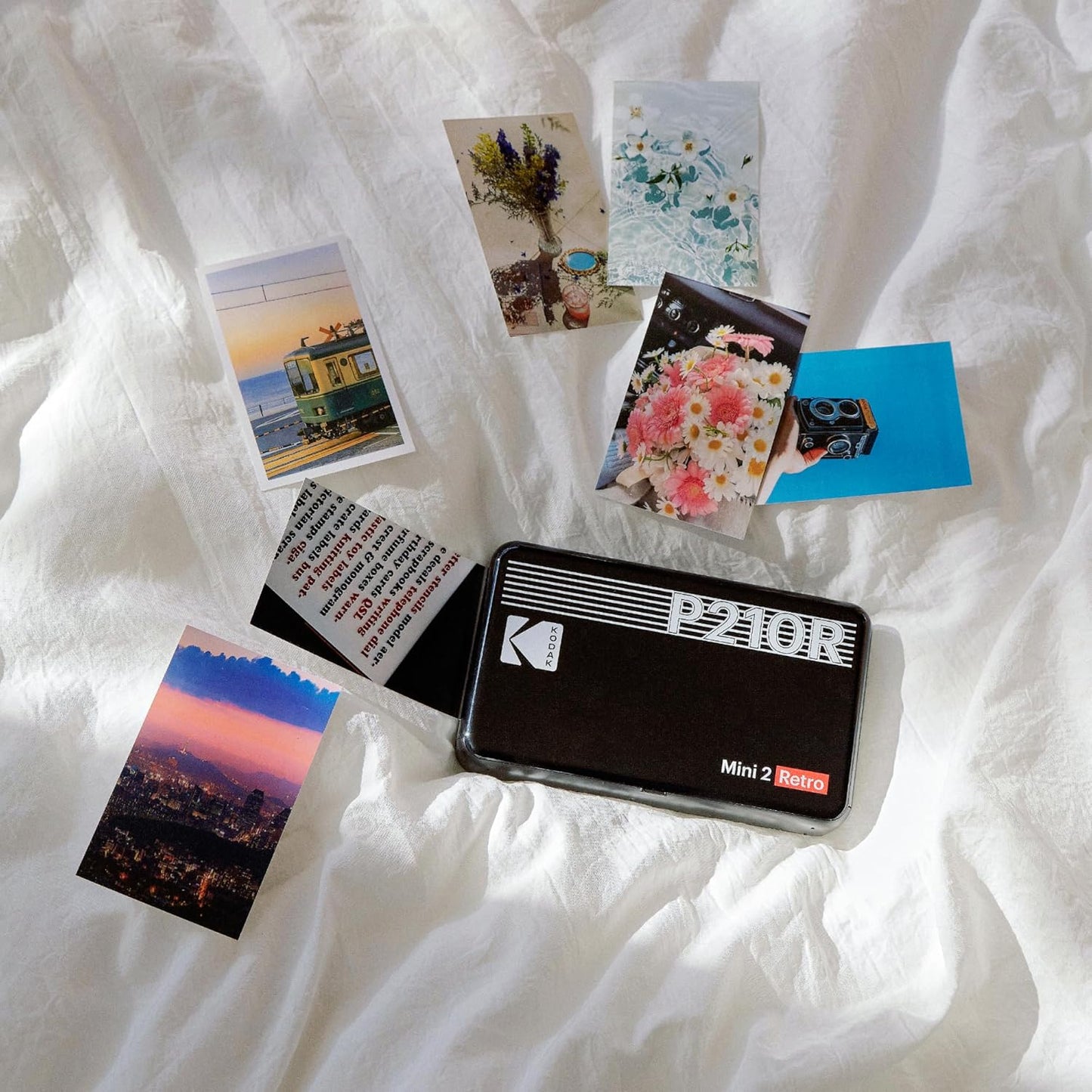 KODAK Mini 2 Retro 4PASS Portable Photo Printer (2.1X3.4 Inches) + 8 Sheets, Black